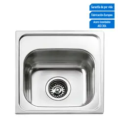 TEKA - Lavadero de Cocina Acero Inoxidable 1 Poza 38.1x38.1cm