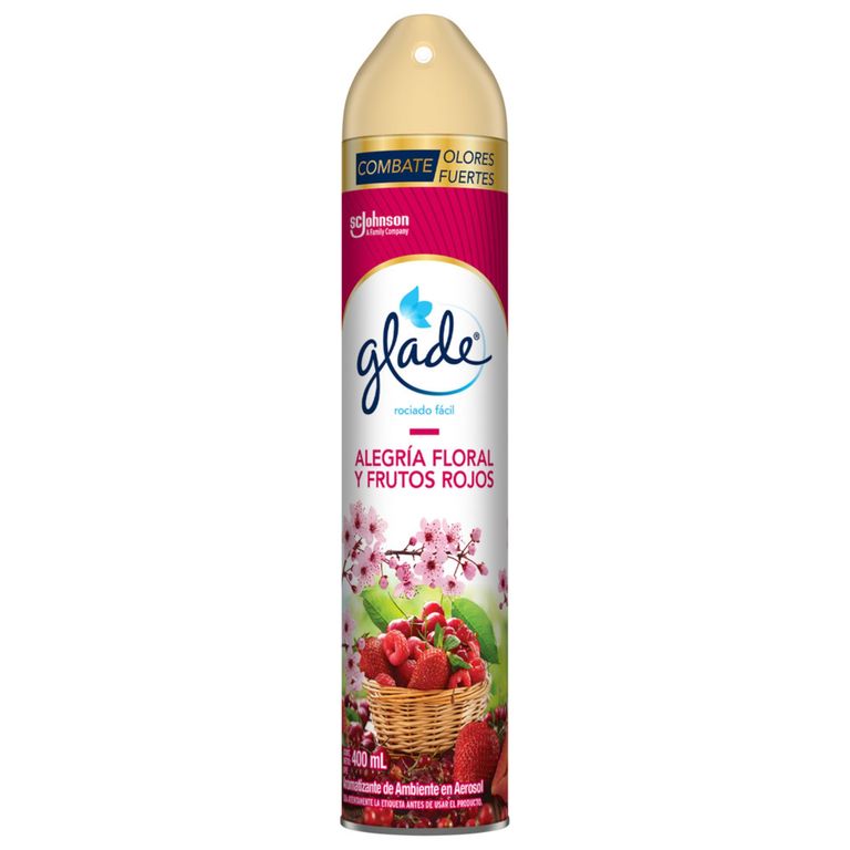 Ambientador en aerosol Glade Alegría Floral y Frutos Rojos 400ml