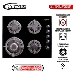 KLIMATIC - Cocina empotrable Gas GIA X X4 Quemadores