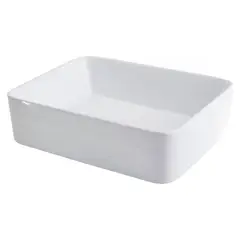 VAINSA - Lavamanos para Sobreponer Sestri Rectangular Blanco