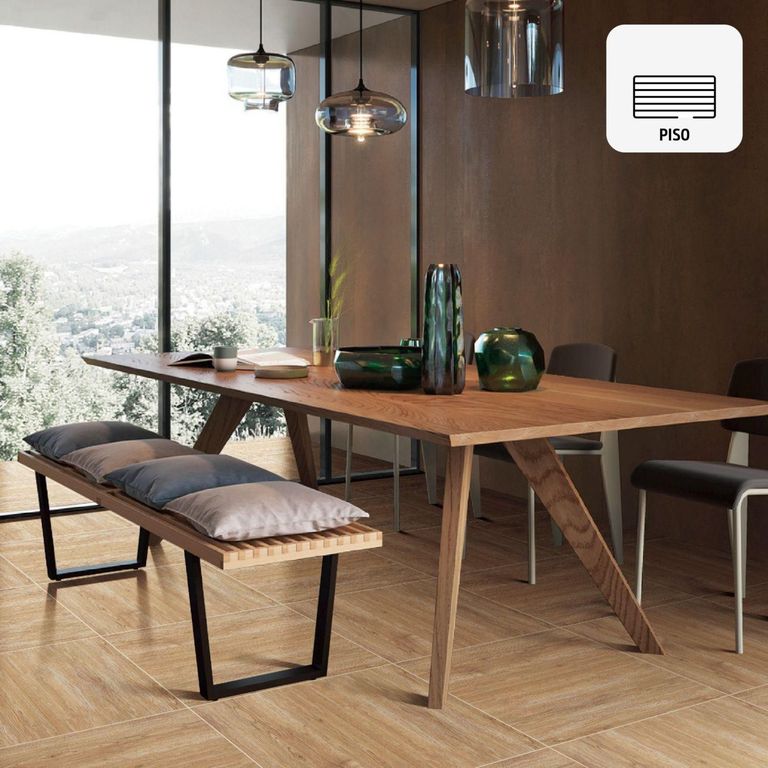 Porcelanato Beige Maderado 60X60cm 1.44m2 Cuenca