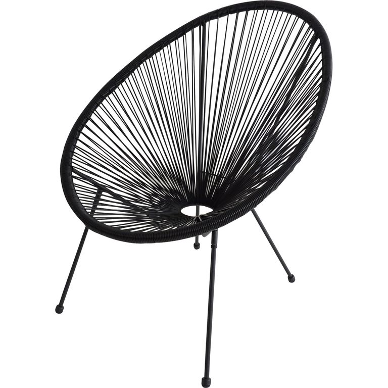 Silla Cozumel de Ratan Negra