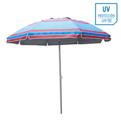 JUST HOME COLLECTION - Sombrilla de Playa + UV 50 2m Colores Varios
