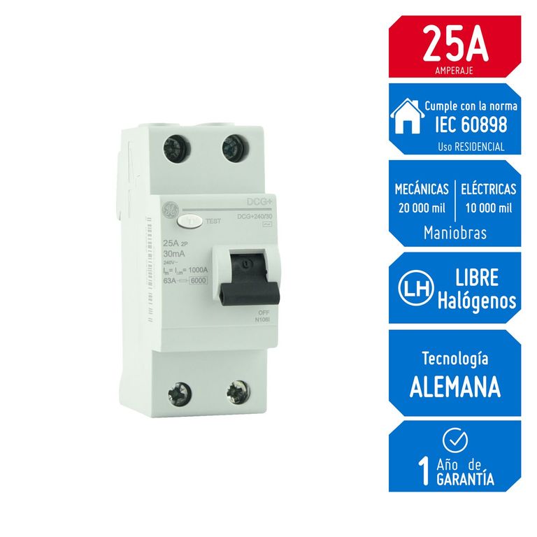 Interruptor Diferencial 2x25A
