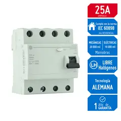 GENERAL ELECTRIC - Interruptor diferencial 4x25A