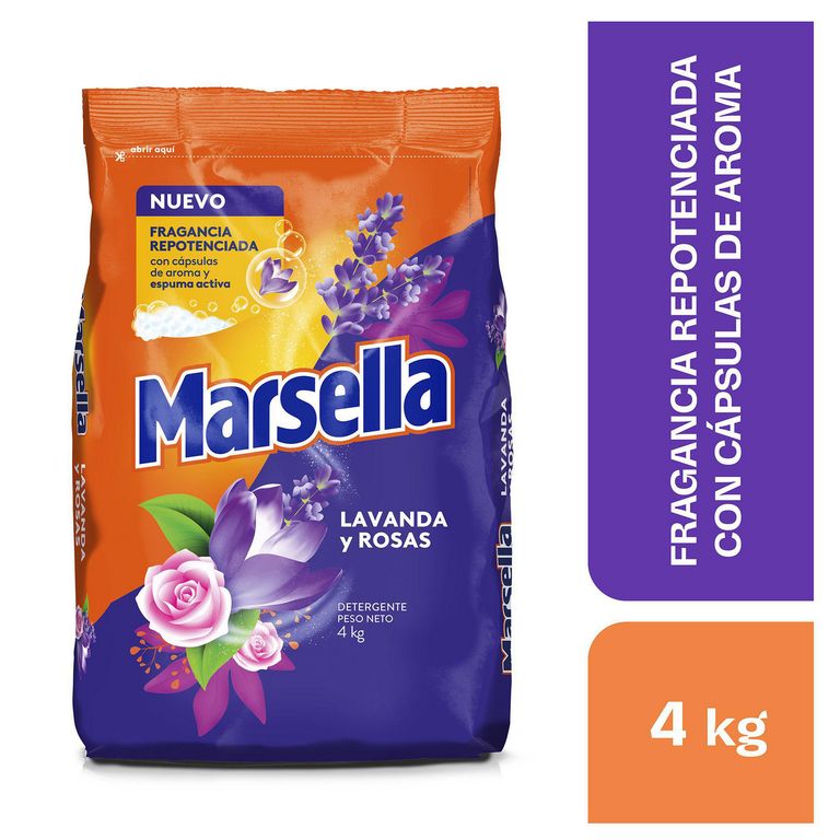 Detergente En Polvo Lavanda Y Rosas 4Kg Marsella