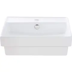 SENSI DACQUA - Lavamanos para Empotrar A Mueble Cuadrado Blanco 47x47cm