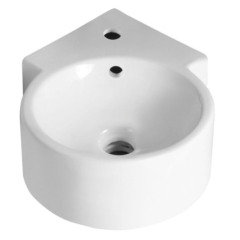 Lavamanos para Empotrar A Muro Esquinero Blanco 30x44cm