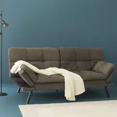 JUST HOME COLLECTION - Sofá Cama Futón 2 Cuerpos Moscú Gris