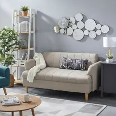 JUST HOME COLLECTION - Sofá 2 Cuerpos Tatiana Beige