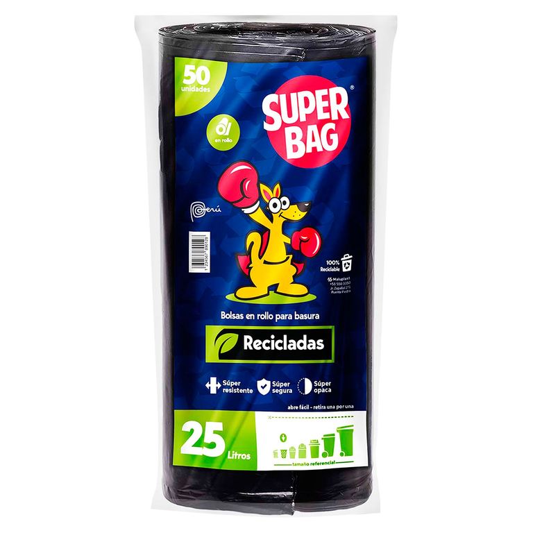 Bolsa Para Basura Rollo de 25 Litros 50und