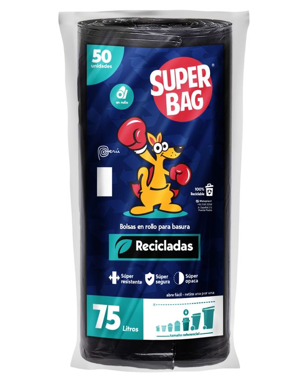 Bolsa Para Basura Rollo de 75 Litros 50und