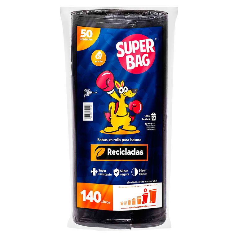 Bolsa Para Basura Rollo de 140 Litros 50und