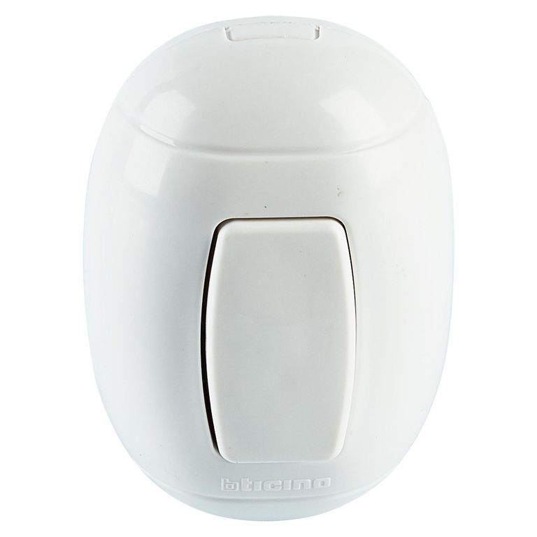 Interruptor Simple Oval Blanco