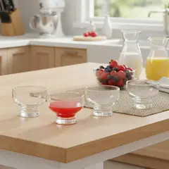 CASA BONITA - Juego de 4 Dulceras de Vidrio