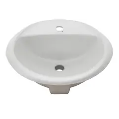 TREBOL - Lavamanos para Empotrar A Mueble Ovalin Sonnet Blanco