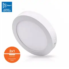 LEDVANCE - Downlight LED 2 en 1 Redondo 24W Luz Cálida