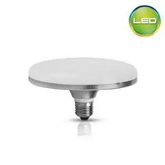 LIGHTECH - Foco UFO LED 30W E27 Silver Luz Blanca 18cm