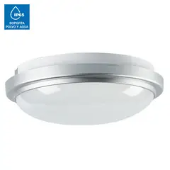 LIGHTECH - Plafón LED Aro 20W 22cm IP65 Silver Luz Blanca
