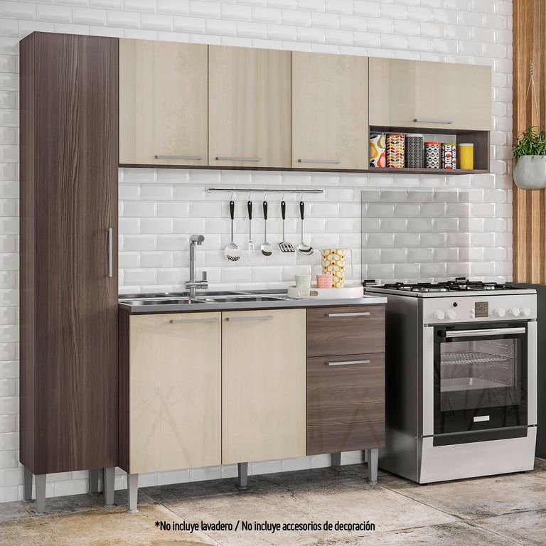 Mueble de Cocina Pietra 225x52x200cm