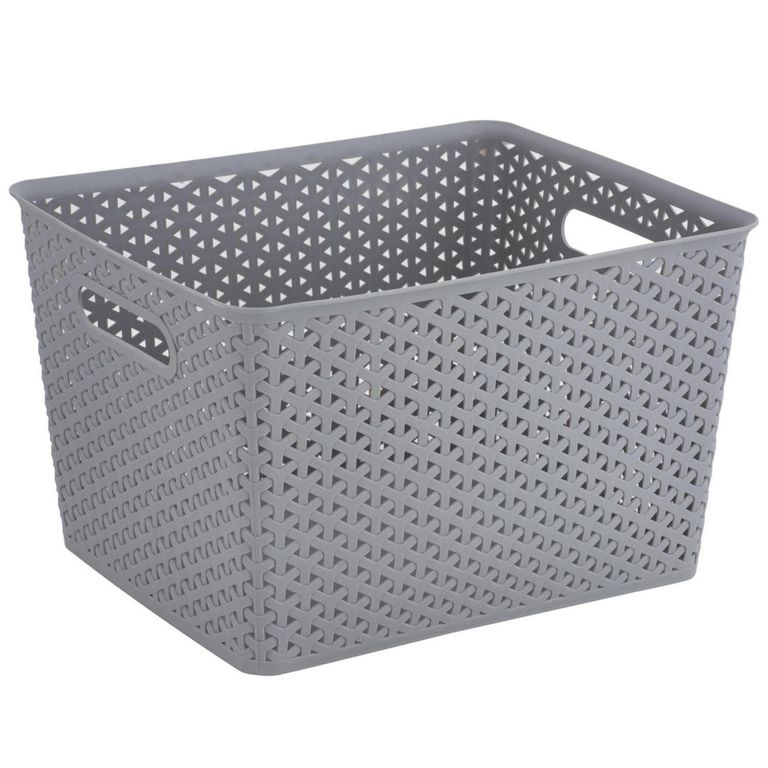 Canasta Ratán 19L Gris