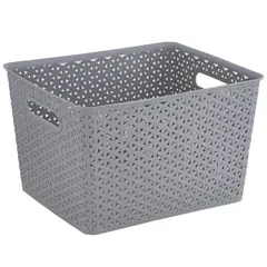 JUST HOME COLLECTION - Canasta Ratán 19L Gris