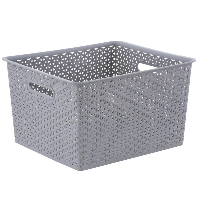 Canasta Ratán 35L Gris.
