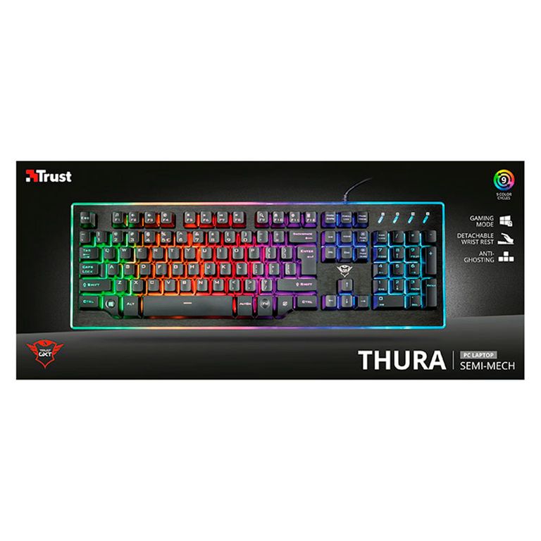 Teclado LED Semimecánico GXT 860 Negro