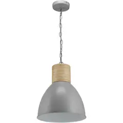 JUST HOME COLLECTION - Lámpara Colgante Assen 1L E27 Gris