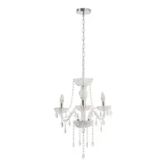 JUST HOME COLLECTION - Lámpara Colgante de Techo 3 Luces Auriga Plateada