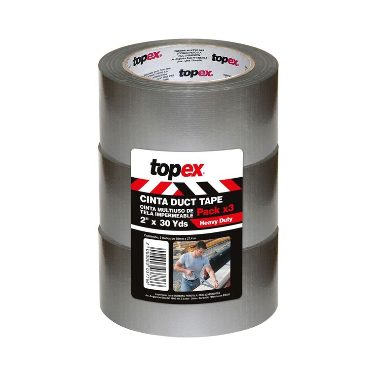 Cinta Ductape 2''x30 Yds 3 unidades