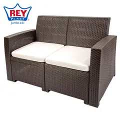 REYPLAST - Sillón Tavarúa 2 Cuerpos Marrón moro
