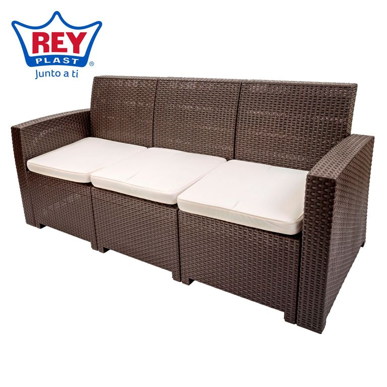 Sillón Tavarúa 3 Cuerpos Marrón moro