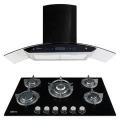 KLIMATIC - Combo Cocina Empotrable Gina + Campana Extractora Venezia Black