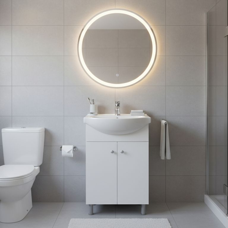 Conjunto Mueble Lavamanos Sensi dacqua 2 Puertas Ancho 47cm Alto 80cm Profundidad 30cm