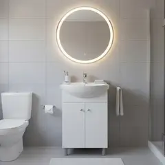 SENSI DACQUA - Mueble de Baño Vanitorio 2 Puertas Blanco 50x84x43cm