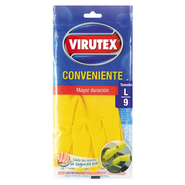 Guantes de Látex Talla L - Amarillo