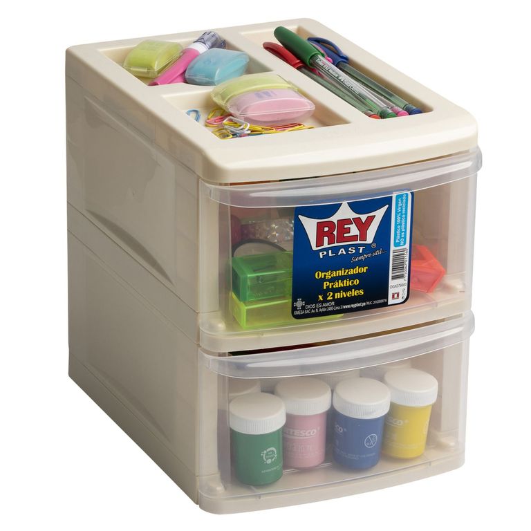 Cajonera de Plástico Reyplast 2 Niveles