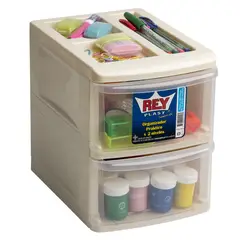 REYPLAST - Cajonera de Plástico 2 Niveles