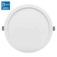 GZ LIGHTING - Panel LED Sobrepuesto Redondo Slim 2 en 1 12W Luz Día
