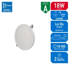 undefined - Downlight LED UltraSlim 18W Luz Día 2 en 1