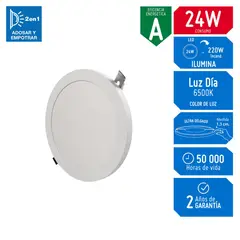 undefined - Downlight LED UltraSlim 24W Luz Día 2 en 1