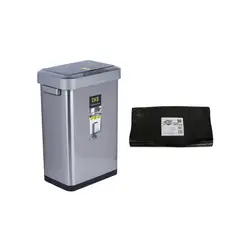 undefined - Papelera con Sensor y Cierre Automático 45L + Bolsa para Basura 50 Litros 50und