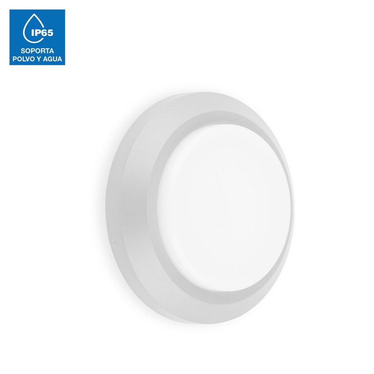 Braquete De Pared Exterior Led Circular Blanco 3W Luz Cálida