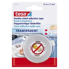 TESA - Cinta Doble Contacto Transparente 12 mm x 10 m