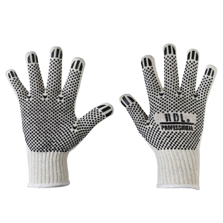 Guantes de Seguridad de Hilo Color Natural con Puntos PVP Pack x10 Unidades
