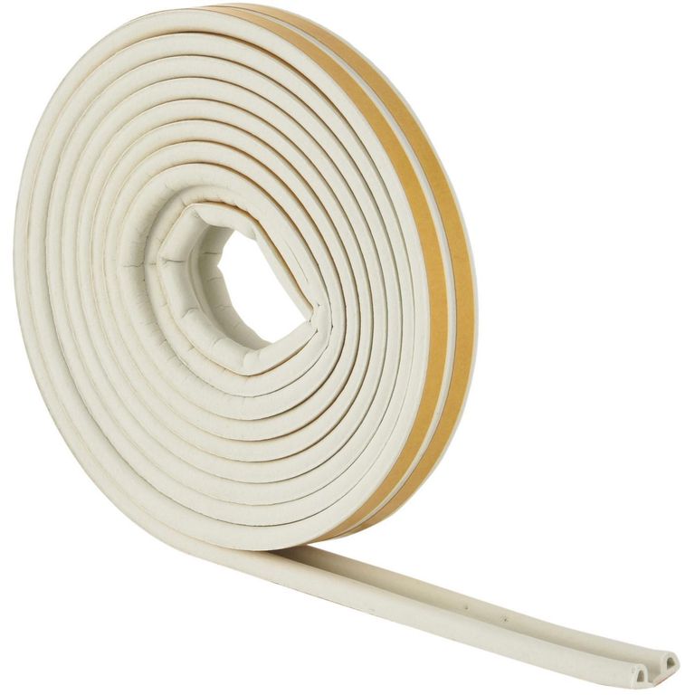 Burlete Adhesivo de Goma Adhesivo 3/8-7/32 6 m. Blanco