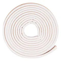 FIXSER - Burlete Adhesivo de Goma Adhesivo 3/8-7/32 6 m. Blanco