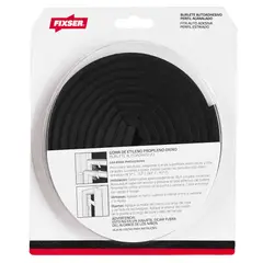 FIXSER - Burlete Adhesivo T-8 9/16-5/16-52 m. Negro