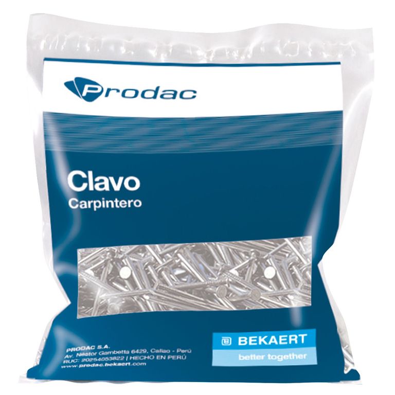 Clavo 1Pulgadas x 1.6 mm Carpintero con Cabeza 250 gr